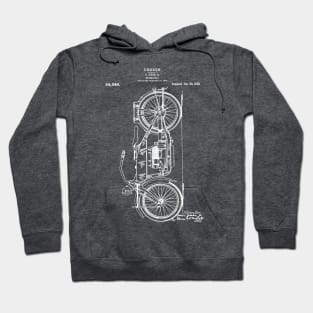 Motorcycle Patent Drawing 1919 Hoodie